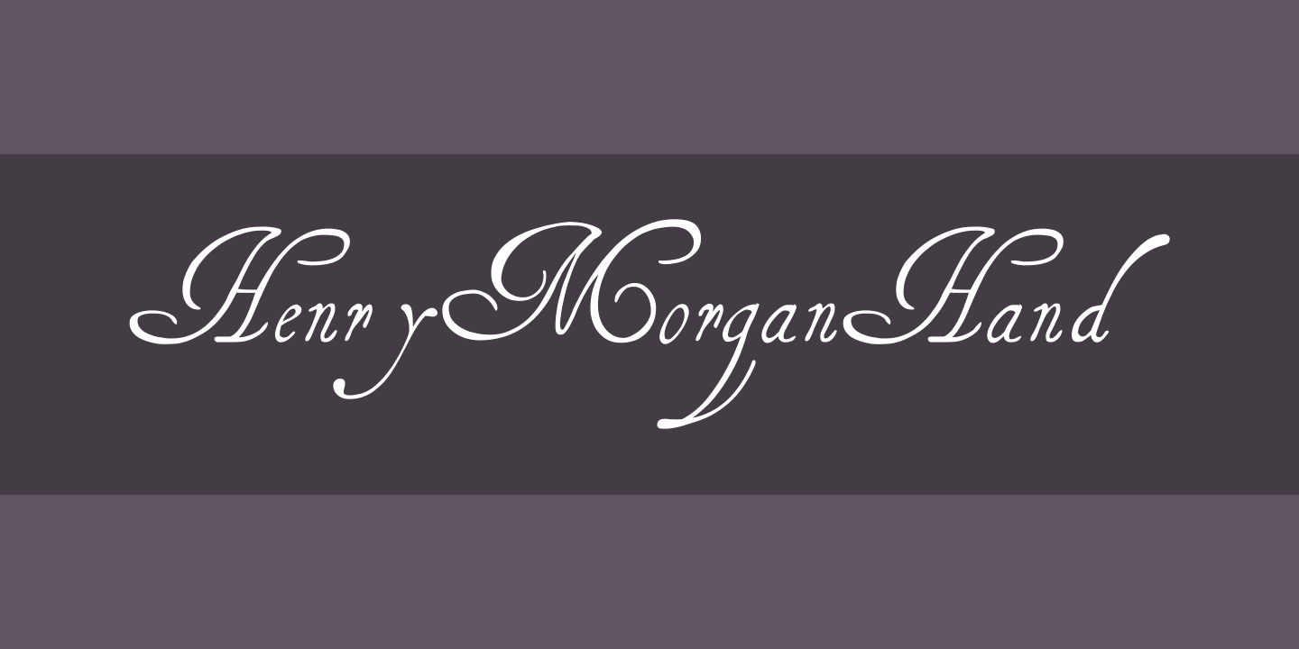 Пример шрифта HenryMorganHand